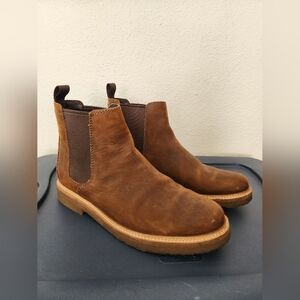 Clarks Men's Tan Leather Chelsea Boots